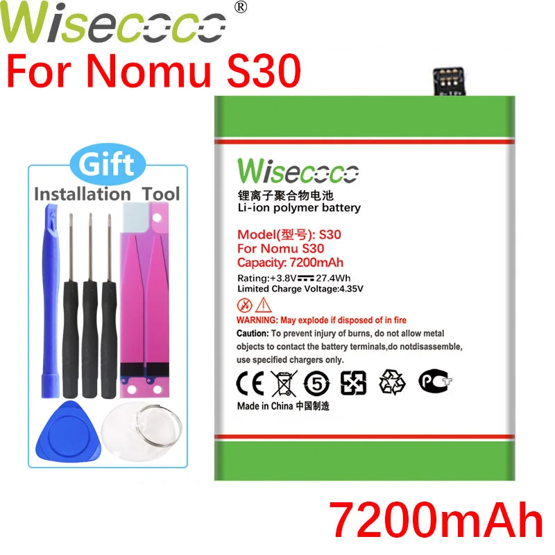 Wisecoco Battery Mobile Nomu S30 Replacement Wisecoco New Battery
