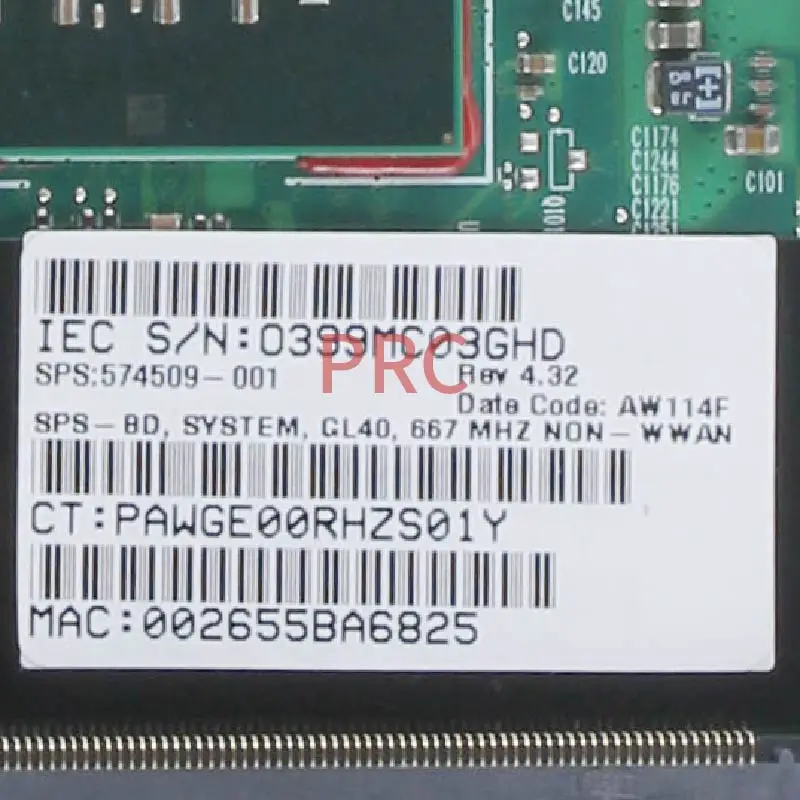 Placa base para portátil HP Probook 574509 S, 574509-001, 6050A2252601 GL40  DDR2, 501-4510 AliExpress