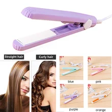Салон красоты Уход за волосами завивка волос выпрямляющая расческа 2в1 4 цвета мини-выпрямитель для волос модные электронные плоские основные