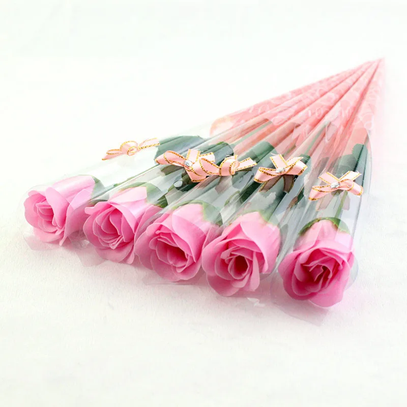 50pcs 1 box 50 шт./партия мыло из лепестков роз лепестки искусственные цветы для свадьбы День Святого Валентина подарок на Рождество - Цвет: 50pcs 1 box