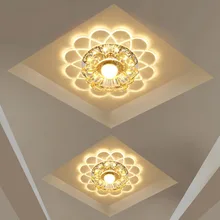 Современный минималистичный светодиодный хрустальный коридор огней, входные огни, потолочные прожекторы, отверстие 5-11 см, потолочные Li