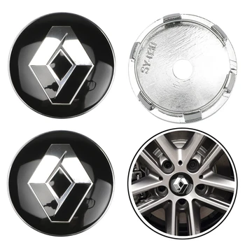 

4pcs 60mm Wheel Center Hub Caps Car Emblem Badge Logo Wheel Center Cap For Renault Megane Car Shaper 2 3 Captur Latitude Clio