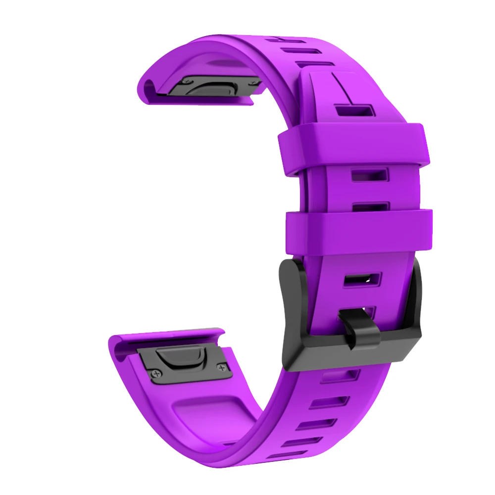 Мягкий силиконовый ремешок для часов Germin Fenix 6 Pro Band Easy Fit 22 мм ДЛЯ Fenix 6 Pro/Fenix 5 Plus/Fenix 5/Forerunner 935 945 - Цвет ремешка: Purple