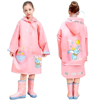 

Impermeable Kids Lightweight Waterproof Poncho Rainwear Plastic Overall Rain Coat Kids Plastic Rain Child Rain Clothing W