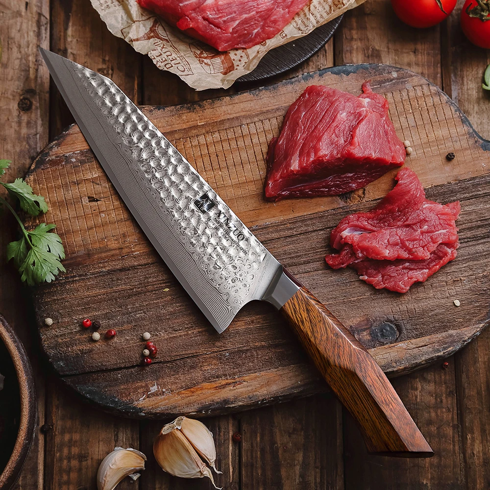 XINZUO 8.5'' Chef Kitchen Knives Japanese SRS13/R2/SG2 Powder Steel Core Damascus Steel Meat Knife Desert Ironwood Handle - Image 5