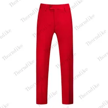 Thorndike 2020 New Men's Suit Pants Red Color Casual Business Pants Slim Fit Trousers Quality Men's Classic Groom Wedding Pants
