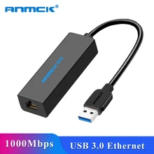 Anmck USB к RJ45 Ethernet адаптер USB 3,0 2,0 локальной сети(10/100/1000) Мбит сетевой карты для портативных ПК Windows 10 MAC OS Xiaomi Mi коробка
