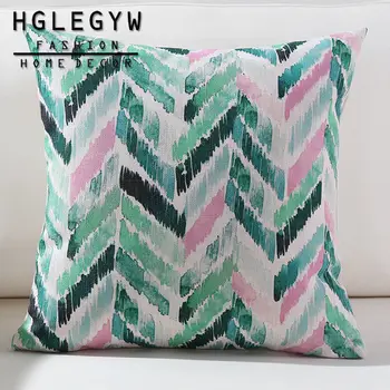 

Pillow Office Case Printed leaf Animal Pillowcase Textile case For Covers Home Throw Cotton Linen green Pillow