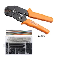 Multifunction Pliers DuPont 2.54/2.8/3.0/3.96/4.8 Spring Terminal SN28B Ratchet Crimping Plier With 1550PCS Terminal Combination 1