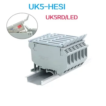 

UK5-HESI fuse terminal block UK5RD with LED light Rail type fuse terminal block