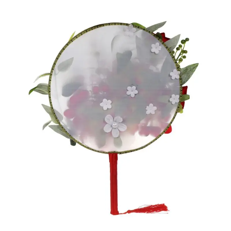 Китайский стиль Ретро Круглый ручной вентилятор Искусственные цветы декоративные веера для свадебного костюма Аксессуары Реквизит