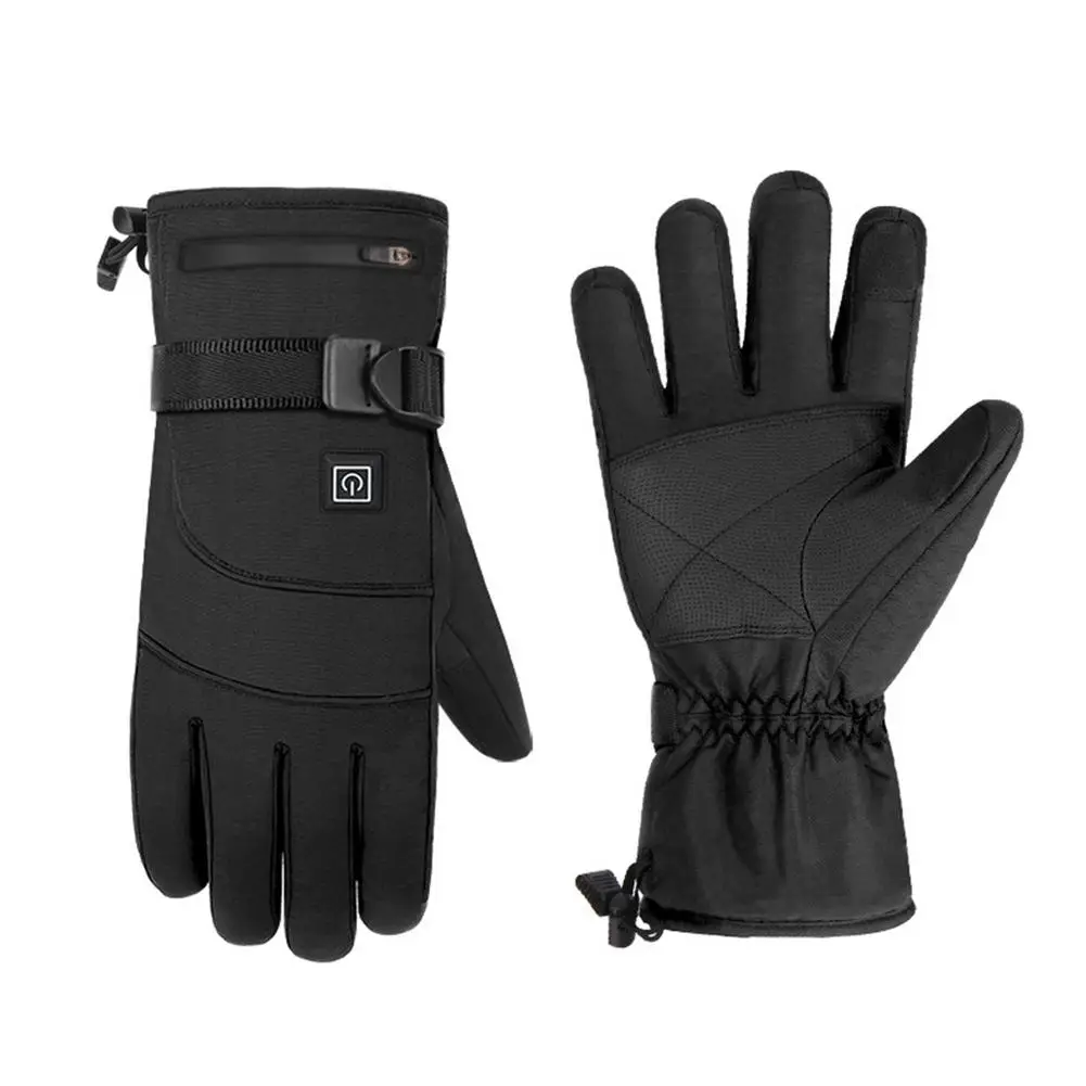 Guantes calefactados para y mujer, guantes de moto con batería eléctrica recargable, resistentes al agua, para pantalla táctil exterior invierno - AliExpress