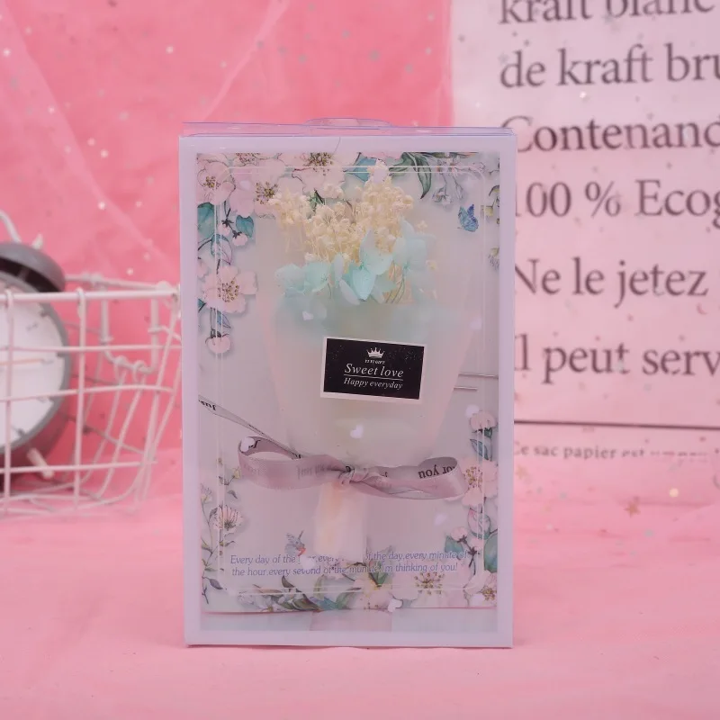 1pcs blue Свадебные пригласительные открытки Рождественский подарок трехмерный ручной работы букет из сушеных цветов День благодарения украшения инструменты - Цвет: 1pcs blue