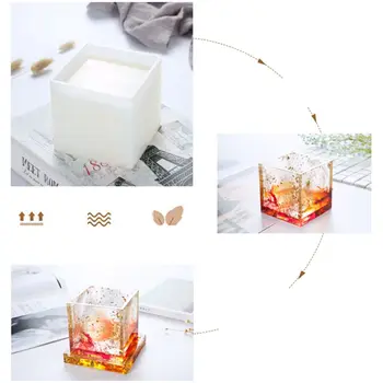 

Silicone Mold DIY Pen Holder Epoxy Resin Tools Desk Organizer Decoration Storage Stationary Molds Square Round Hex Geometric