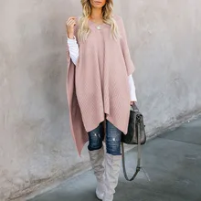 ^^Best Offers Women's Solid Color Half Sleeve Loose Oversize Sweaters V-neck Cloak Long knit Sweaters Street Wear Casual Knit Tops ^^Best Offers Women's Solid Color Half Sleeve Loose Oversize Sweaters V-neck Cloak Long knit Sweaters Street Wear Casual Knit Tops