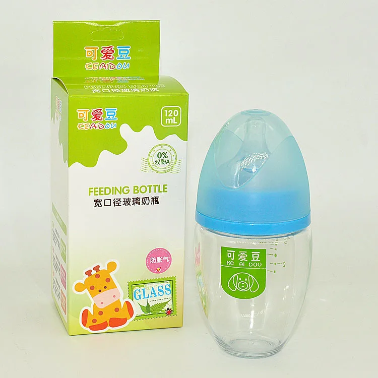 

Feeding Bottle Newborns Glass Feeding Bottles Infant Anti-Colic Explosion-Proof 120 Ml Glass Feeding Bottles Wide Aperture