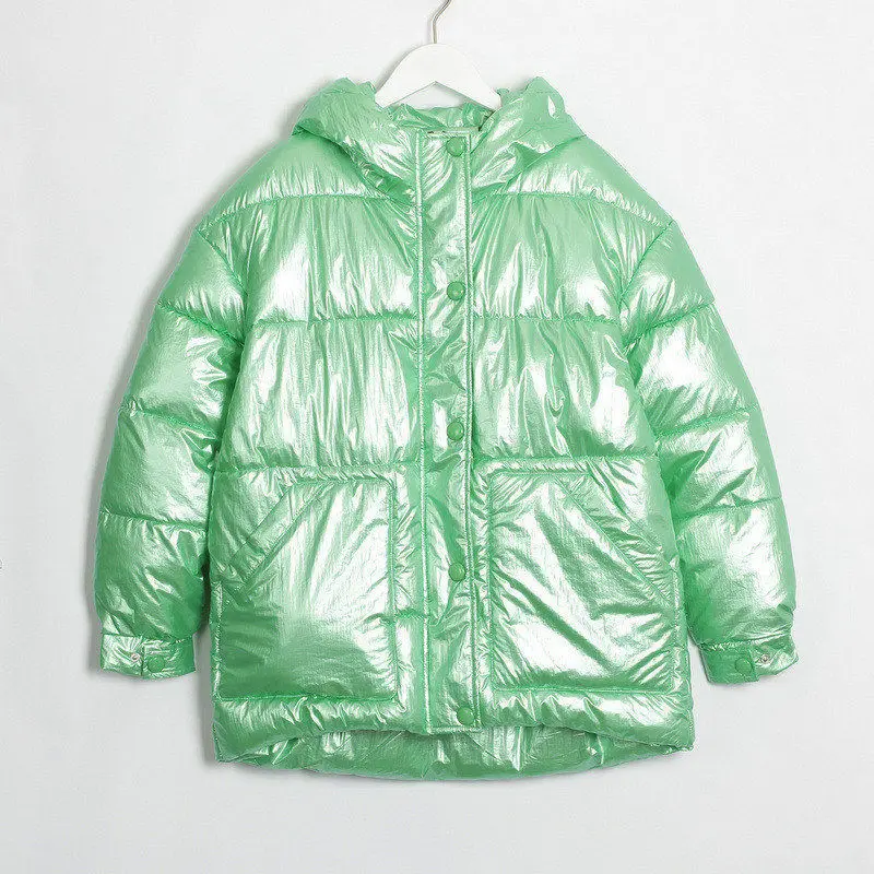 Wixra, женское плотное пальто с капюшоном, зима, новинка, теплое, крутое, яркого цвета, для девушек, свободное, повседневное, Женская куртка на меху - Цвет: Green