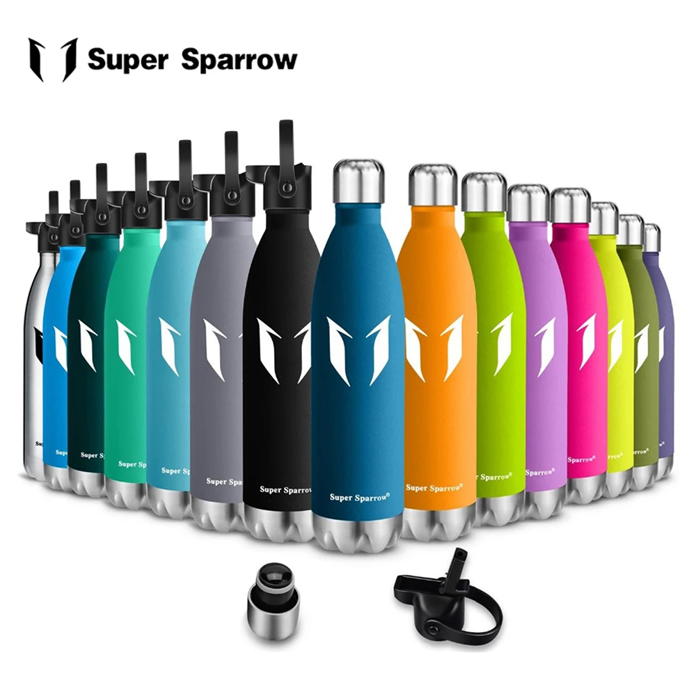 Спортивная бутылка для воды Super Sparrow двойная настенная вакуумная Изолированная