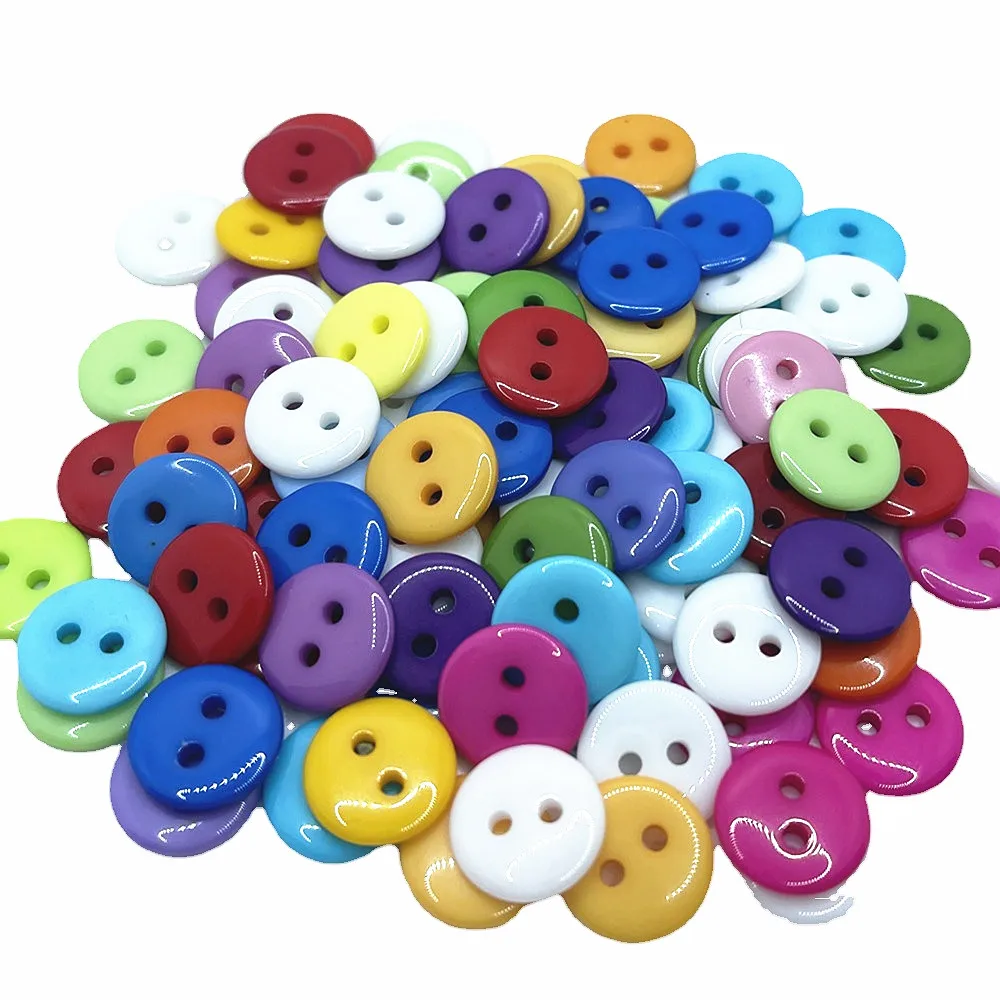 1000 Pcs Resin Buttons, 2 and 4 Holes Assorted Sizes Round Craft Buttons for Crafts Sewing, Mixed Color