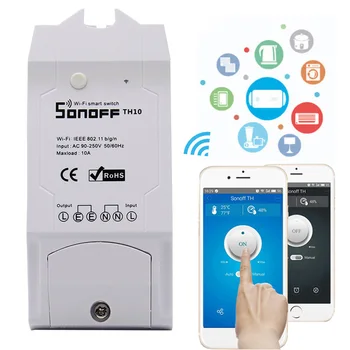 

Sonoff Smart Home TH16 TH10 APP Control WiFi Switch 10A/16A Temperature Humidity Temperature Monitor Work With Alexa google Home