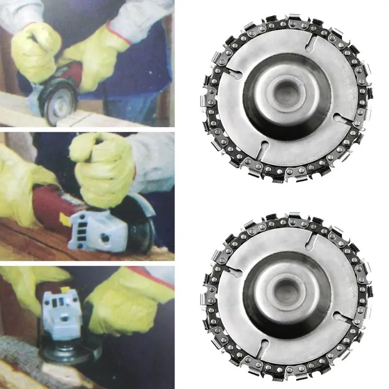 

New 4 Inch Grinder Disc and Chain 22 Tooth Fine Cut Chain Set For 100/115 Angle Grin