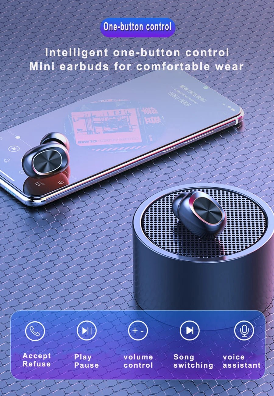 Macaron tws 5.0 bluetooth sem fio fone