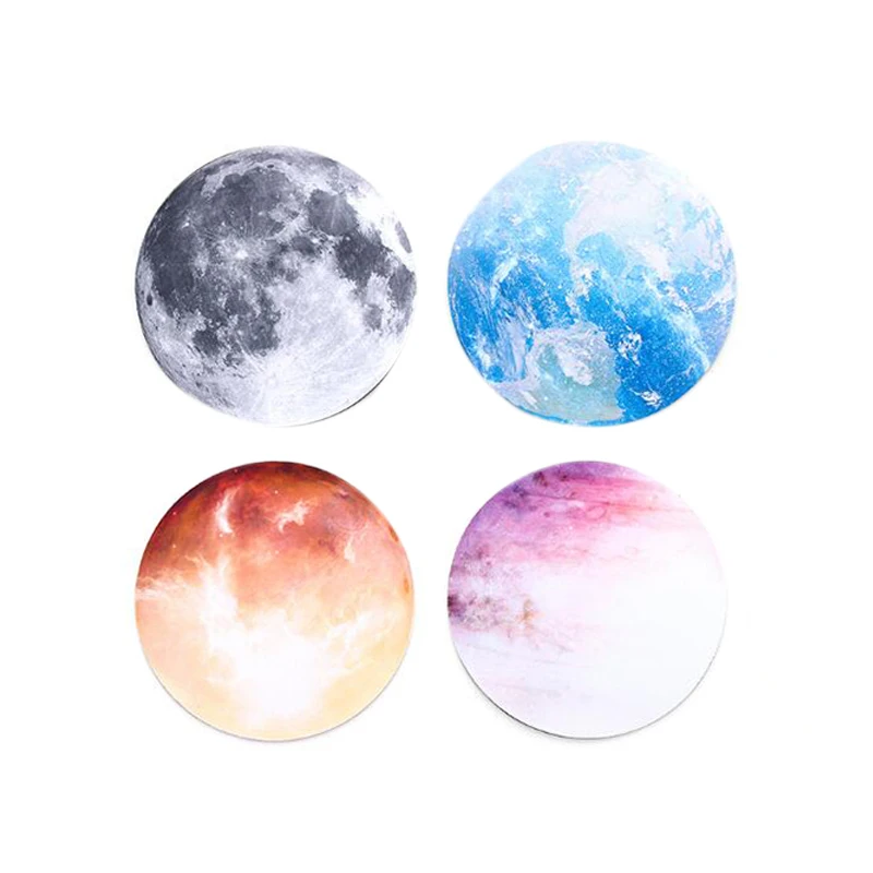 

Gaming Mouse Pads Beautiful Romantic Computer Mouse Padding Mat Ultra Soft Natural Rubber Planet Series Mouse Pad Round Computer