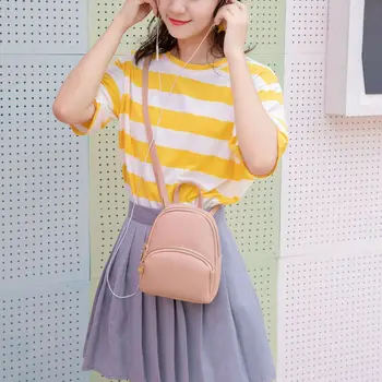

UK Women Girls Mini Backpack Faux Leather Rucksack School Bag Travel Handbag Handbag Shoulder Tote Dual Purpose Backpack