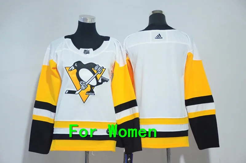 Женская одежда для взрослых с вышивкой Питтсбург#87 Sidney Crosby 71 Evgeni Malkin 58 Kris Letang 81 Phil Kessel Jersey - Цвет: Золотой
