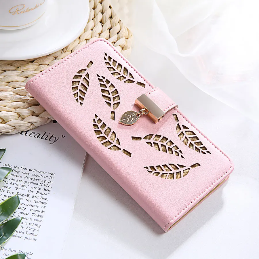 daxing cases For samsung galaxy A10S wallet case PU Leather CASE For samsung A10S Lovely phone Cover card holder - Цвет: Розовый