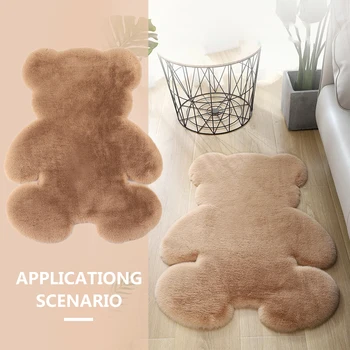 

Cartoon Soft Anti-Skid Floor Area Rug Living Room Carpet Rugs Decor Mordern Shaggy Bedroom Kids Room Faux Fluffy Carpets Mats