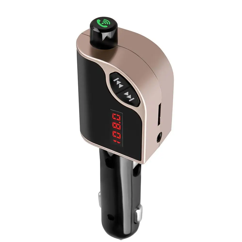 S6 беспроводной USB телефон автомобильный стерео аудио музыкальный приемник адаптер MP3-плеер Автомобильная карта FM hands-free - Формат цифровых медиаданных: golden