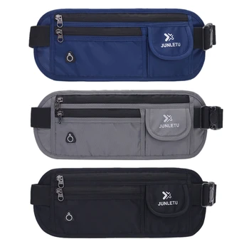 

New Slim Travel Sport Pouch Hidden Compact Money Passport ID Waist Holder Bag 13.39x5.12in