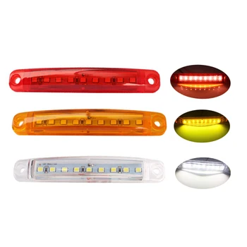 

8 PCS 12V 24V Car Led Truck Side Marker Indicator Lights Waterproof Trailer Clearance Turn Signal LED License Plate Parking Lamp