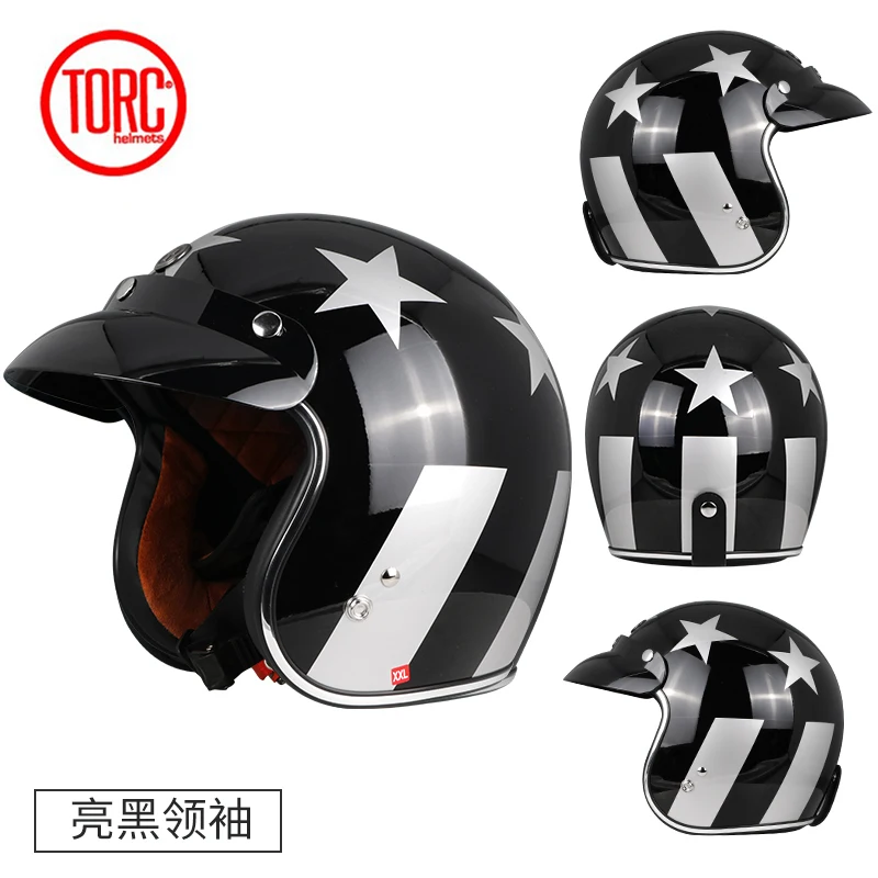 Ретро шлем TORC T50 для мотокросса мотоциклетный с открытым лицом скутера|helmet