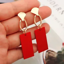 Модные золотые Цвет нерегулярные серьги в виде капель для Для женщин brincos Vintage, цвета: красный, зеленый, желтый, серьги корейский ювелирные изделия с кристаллами, женская обувь