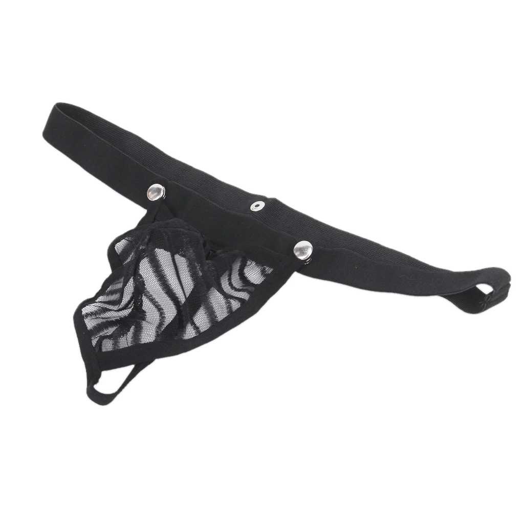 Sexy Mens G-string Underwear Jockstrap Thong Panty Mesh Pouch w/Snaps New