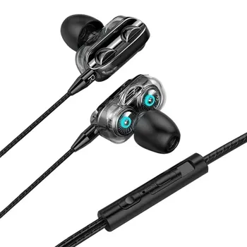

Fashion Wired Ear Stereo Earphone Bass Subwoofer for Phone Sport Headset with Speaker Wire-controlled Earphone