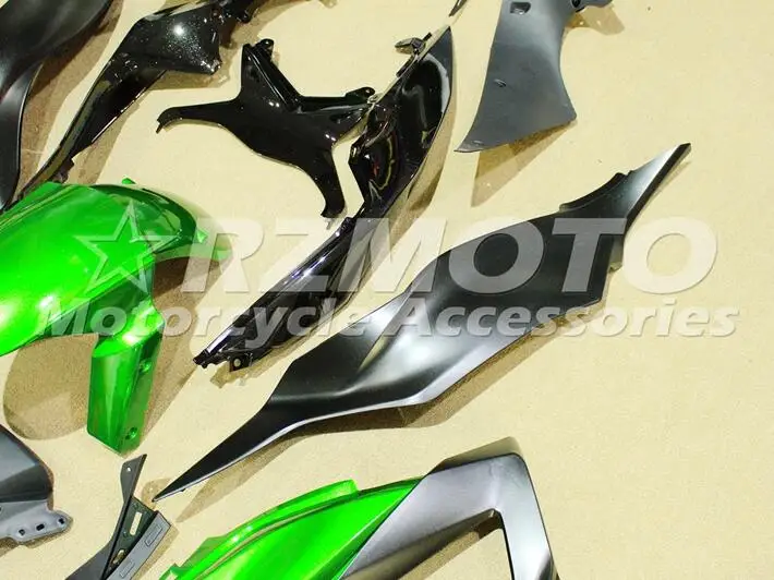 ABS Полный комплект обтекателя подходит для Kawasaki ZX6R 2013 Обтекатели ZX-6R ниндзя 636 599 хорошее цвета: зеленый, черный