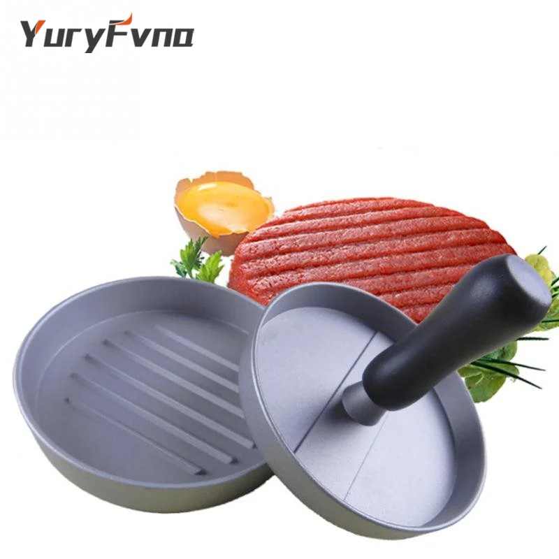 YuryFvna Hamburger Press Aluminum Burger Heavy Duty Non-Stick Patty Maker Perfect Mold Kitchen Gadget | Дом и сад