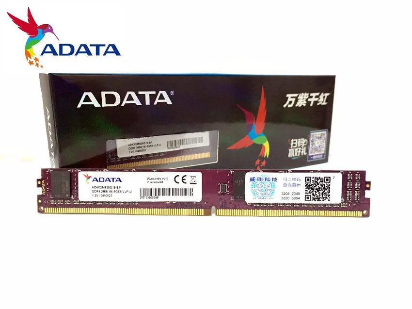 ADATA PC DDR4 ram 4 ГБ 8 ГБ 16 ГБ 2666 МГц или 2400 МГц DIMM настольная память поддержка материнской платы PC4 4G 8G 16G 2666 2400 МГц