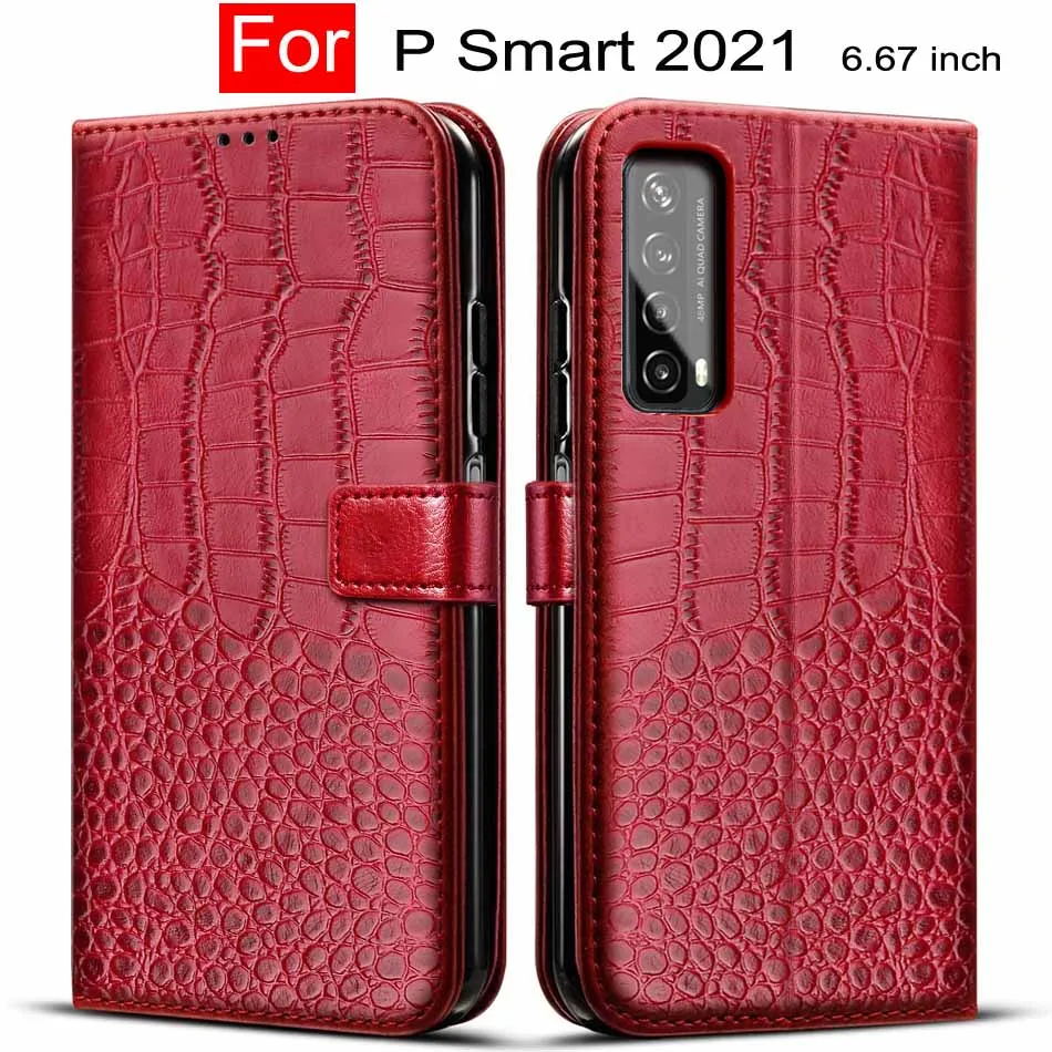 For Huawei P Smart 2021 Case flip leather magnetic book Phone Case For Huawei PSMART 2021 Soft Case P Smart 2021 6.67" coque 