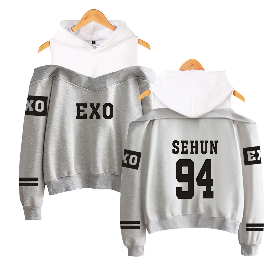 Новинка EXO KPOP Женские худи и толстовки Модные мужские толстовки KPOP Одежда для девочек Корейский спортивный топ