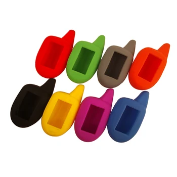 

5PCS MA7 Case Silicone Case For Starline MA7 Keychain Car Key Burglar Alarm Keychain Cover Shell Auto Key Case Protector
