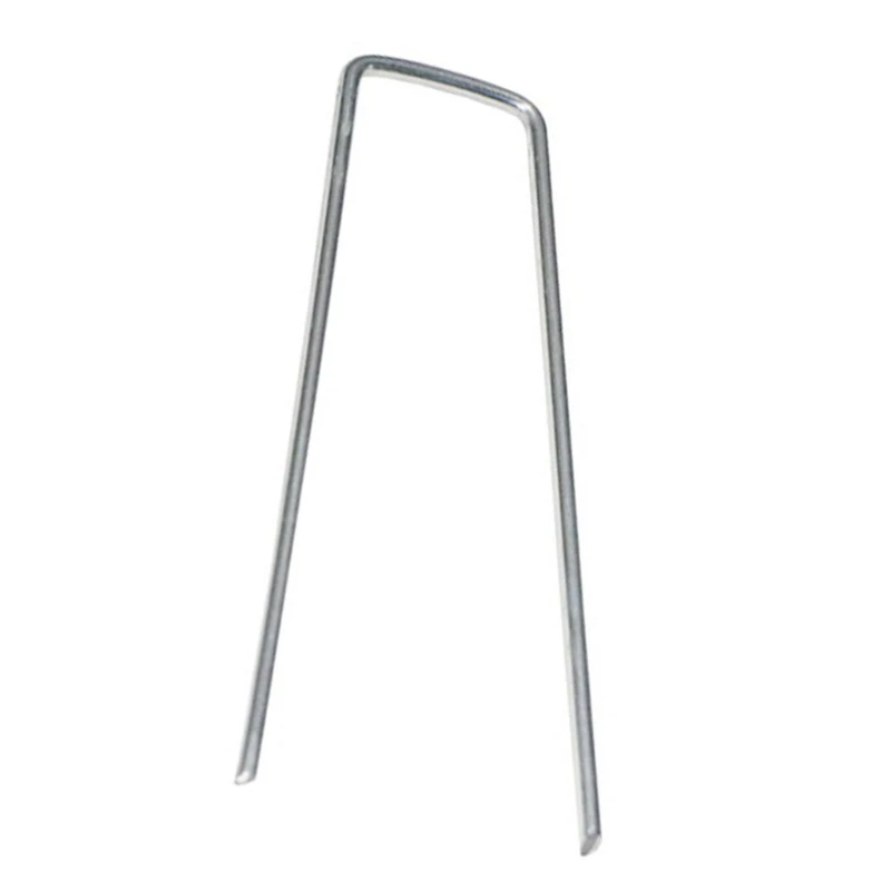 Garden stakes 203F Weedproof Cloth Ground Lawn Fixer for Fixing Weed Mesh Floor Galvanized Steel Garden Stake Staple Mulch