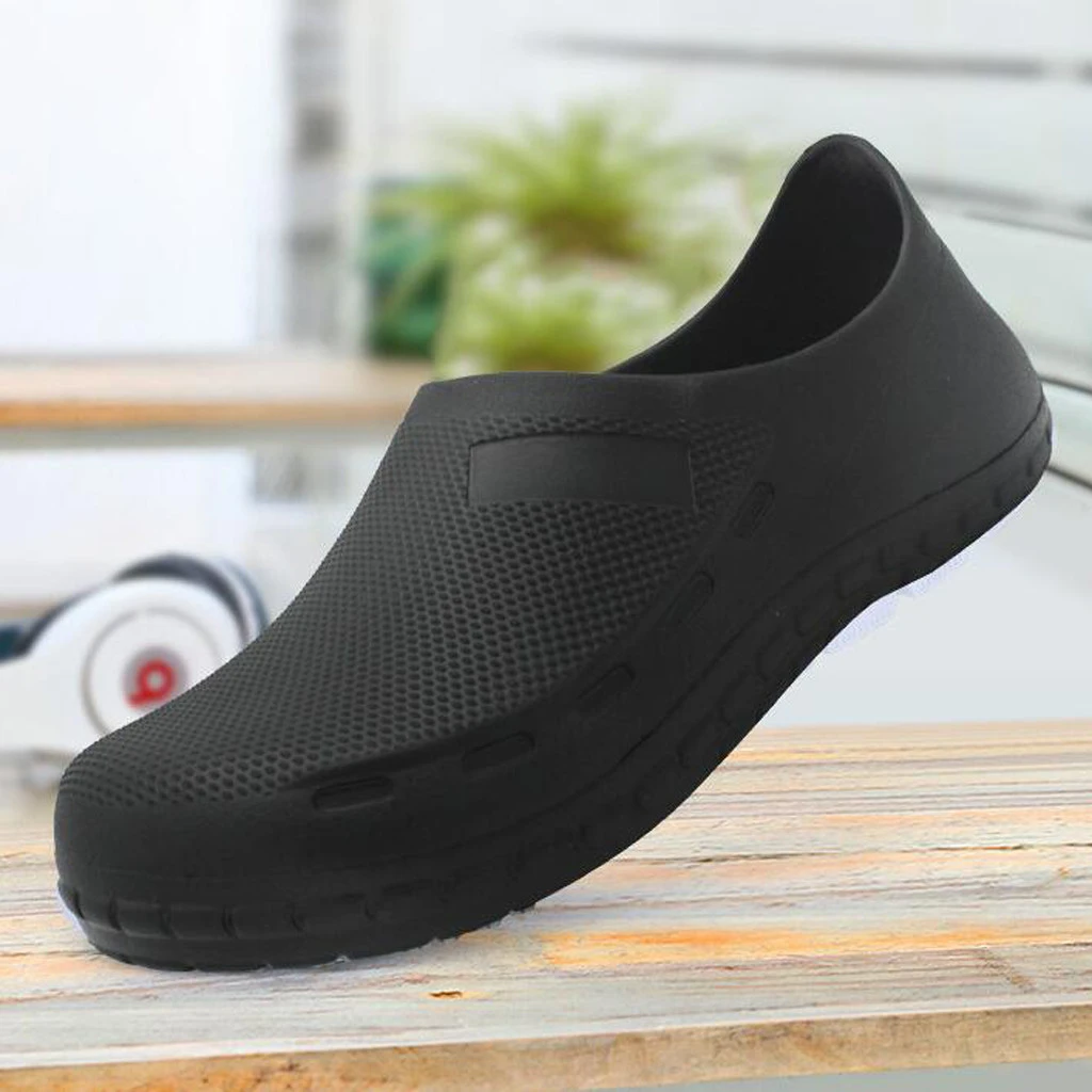 Zapatos para chef, zapatos para hombre, sandalias para trabajadores de cocina, zapatos antideslizantes, negros, al agua, 1216|Zapatos informales de hombre| - AliExpress