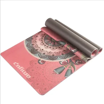 

4mm Yoga mat female outdoor portable fitness mat beginners Tuo pad men's sports fitness natural rubber mat