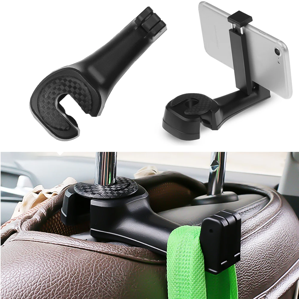 Adjustable Car Headrest Hooks Mobile Stand Phone Holder Fastener Seat Back Hanger Clips For Bag Handbag Houseware | Автомобили и