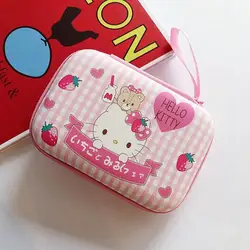 Hello kitty 9,5 см квадратные наушники чехол для AirPods для xiaomi наушники сумка для хранения с ремешком крюк