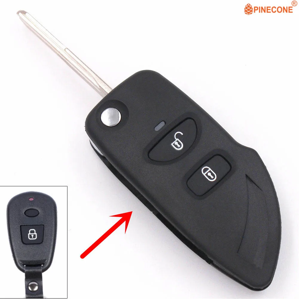 PINECONE для Hyundai Elantra Santafe townan 2001 2002 2003 модифицированный Автомобильный ключ 2 кнопки